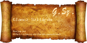 Glancz Szilárda névjegykártya